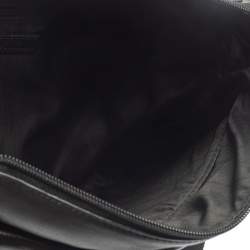 Tumi Black Leather DFO Monroe Oxford Top Zip Flap Messenger Bag
