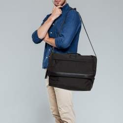 Tumi Black Nylon Alpha Flap Laptop Bag