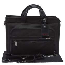 Pre Owned Tumi Black Nylon DFO Slim Deluxe Portfolio Bag