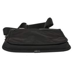 Pre Owned Tumi Black Nylon Small DFO Flap Messenger Bag