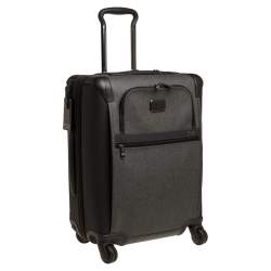 Pre Owned Tumi Grey/Brown PVC Alpha 2 Continental Expandable 4 Wheel Carry On Luggage