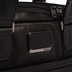 Pre Owned TUMI Black Leather Alpha Bravo Albany Slim Bag