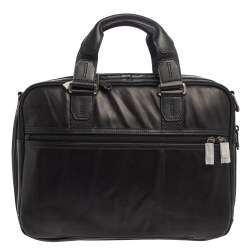 Pre Owned TUMI Black Leather Alpha Bravo Albany Slim Bag