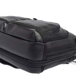 Pre Owned Tumi Black Leather Bingham Expandable Briefcase