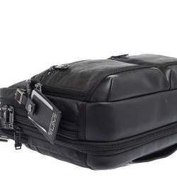 Pre Owned Tumi Black Leather Bingham Expandable Briefcase