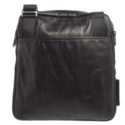 TUMI Black Leather Alpha Bravo Arnold Crossbody Bag