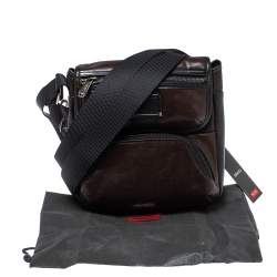 Tumi Brown/Black Leather Barton Crossbody Bag