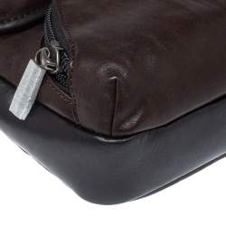 Tumi Brown/Black Leather Barton Crossbody Bag