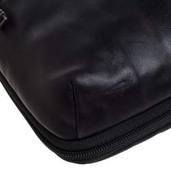 Pre Owned TUMI Black Leather Alpha Bravo Arnold Zip Flap Messenger Bag