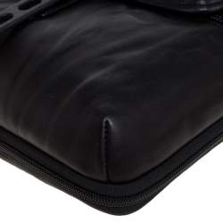 Pre Owned TUMI Black Leather Alpha Bravo Arnold Zip Flap Messenger Bag