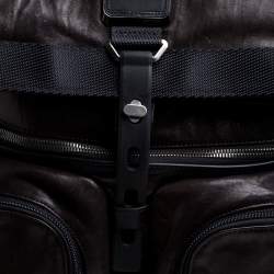 Pre Owned TUMI Black/Metallic Bronze London Roll Top Backpack