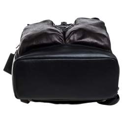 Pre Owned TUMI Black/Metallic Bronze London Roll Top Backpack