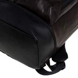 Pre Owned TUMI Black/Metallic Bronze London Roll Top Backpack