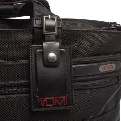 Tumi Black Nylon and Leather Companion Tote
