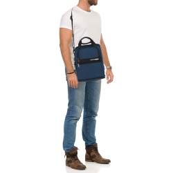 Tumi Blue/Black Nylon Utility Tote