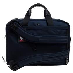 Tumi Blue/Black Nylon Three Way Briefcase Bag