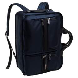 Tumi Blue/Black Nylon Three Way Briefcase Bag