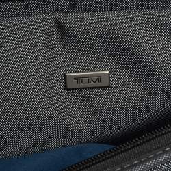 Pre Owned TUMI Grey/Black Nylon and Leather Expandable Organizer Computer Briefcase