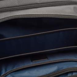 Pre Owned TUMI Grey/Black Nylon and Leather Expandable Organizer Computer Briefcase