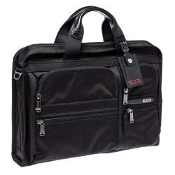 Pre Owned TUMI Black Nylon Gen 4.2 Organizer Portfolio Briefcase