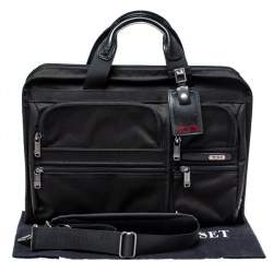 Pre Owned TUMI Black Nylon Gen 4.2 Organizer Portfolio Briefcase