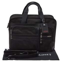 Pre Owned TUMI Black Nylon Gen 4.2 Expandable Organizer Laptop Briefcase