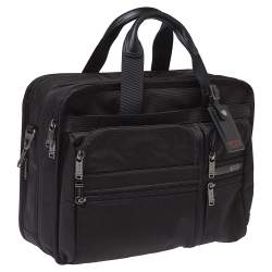 Pre Owned TUMI Black Nylon Gen 4.2 Expandable Organizer Laptop Briefcase