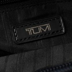 Pre Owned TUMI Navy Blue/Black Nylon Freeland Double Zip Crossbody Bag