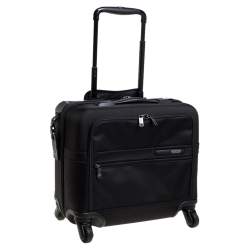 Pre Owned TUMI Black Nylon Gen 4.2 4 Wheeled Compact Carry On Luggage