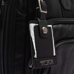 TUMI Black Leather Alpha Bravo Albany Slim Computer Briefcase