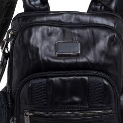 Pre Owned TUMI Black Leather Nellis Backpack