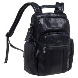 Pre Owned TUMI Black Leather Nellis Backpack
