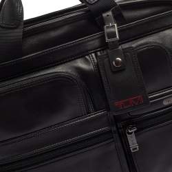 Pre Owned TUMI Black Leather Gen 4.2 T-Pass Med Screen Laptop Slim Briefcase