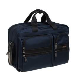 Pre Owned TUMI Navy Blue Nylon Gen 4.2 Three Way Briefcase 
