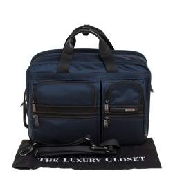 Pre Owned TUMI Navy Blue Nylon Gen 4.2 Three Way Briefcase 