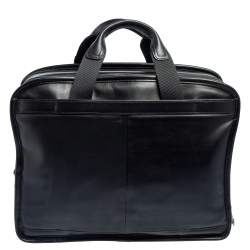Pre Owned TUMI Black Leather Gen 4.2 Core T-Pass Expandable Laptop Briefcase