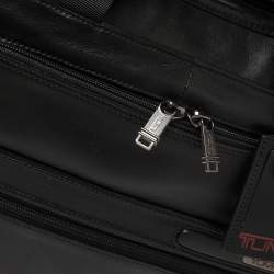 TUMI Black Leather Gen 4.2 Slim Deluxe Portfolio Bag