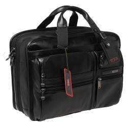 Pre Owned TUMI Black Leather Gen 4.2 T-Pass Expandable Laptop Briefcase