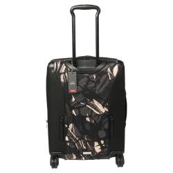 Pre Owned TUMI Black Highlands Print Nylon Merge Continental Expandable Carry On Luggage