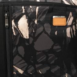 Pre Owned TUMI Black Highlands Print Nylon Merge Continental Expandable Carry On Luggage