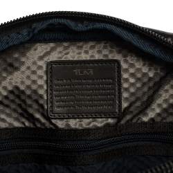 TUMI Black Leather Annapolis Zip Flap Messenger Bag