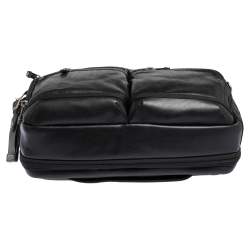 Pre Owned TUMI Metallic Dark Brown Leather Alpha Bravo Andersen Slim Commuter Briefcase