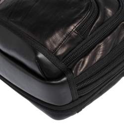 Pre Owned TUMI Metallic Dark Brown Leather Alpha Bravo Andersen Slim Commuter Briefcase