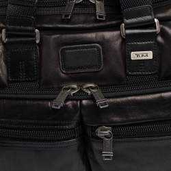 Pre Owned TUMI Metallic Dark Brown Leather Alpha Bravo Andersen Slim Commuter Briefcase