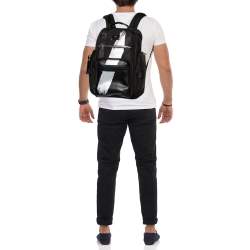 TUMI Black/Silver Nylon Alpha Bravo Sheppard Deluxe Backpack