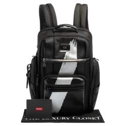 TUMI Black/Silver Nylon Alpha Bravo Sheppard Deluxe Backpack