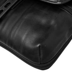 Pre Owned Tumi Black Leather Alpha Bravo Arnold Zip Messenger Bag