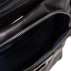 Pre Owned Tumi Black Leather Alpha Bravo Arnold Zip Messenger Bag