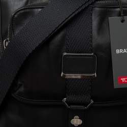 Pre Owned Tumi Black Leather Alpha Bravo Arnold Zip Messenger Bag