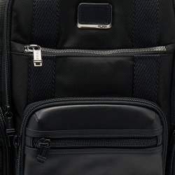 Tumi Black Nylon and Leather Alpha Bravo Sheppard Deluxe Brief Backpack